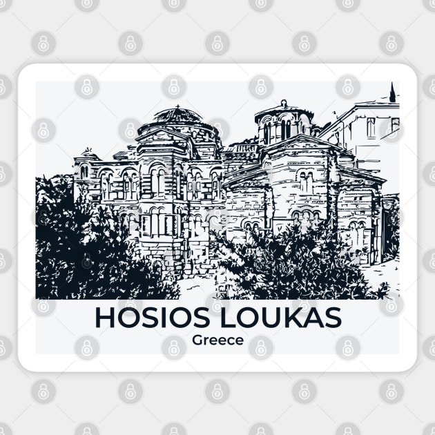Hosios Loukas - Greece Magnet by Lakeric